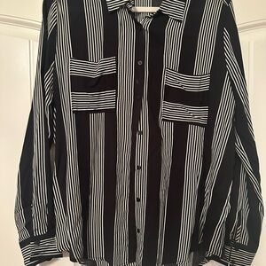 Black and White Striped Women’s Shirt